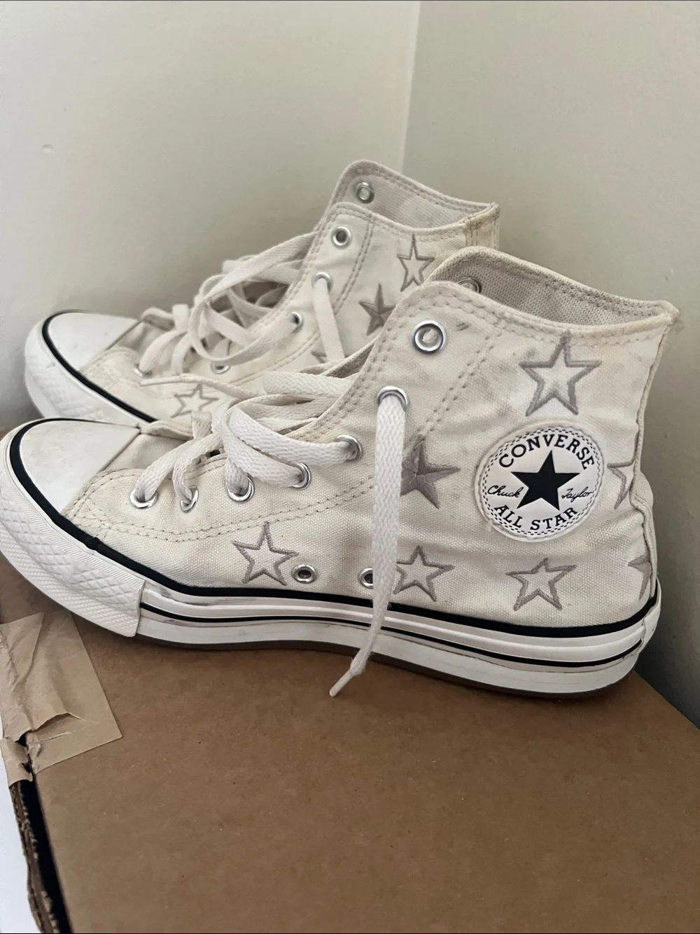 Converse Kids High-Top Sneakers in Off-White
